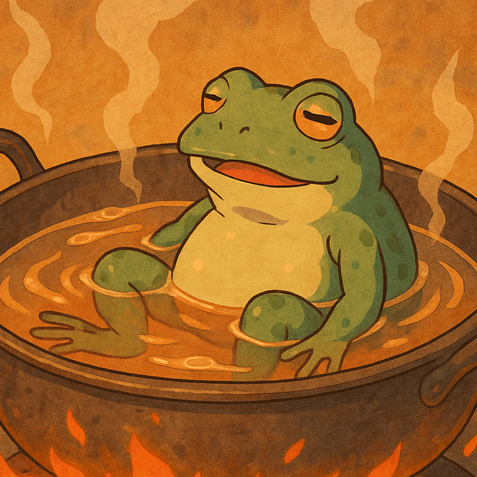 Dreamcomma有一種勇敢,叫做離開那張只為你上苦酒的餐桌 1 warm boil frog